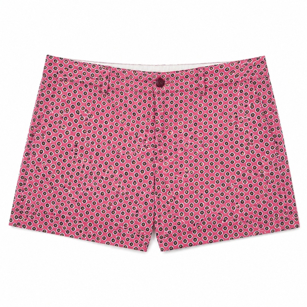 Ralph Lauren Sport Short Women 14 Pink Green Medallion EUC Cotton Preppy Classic